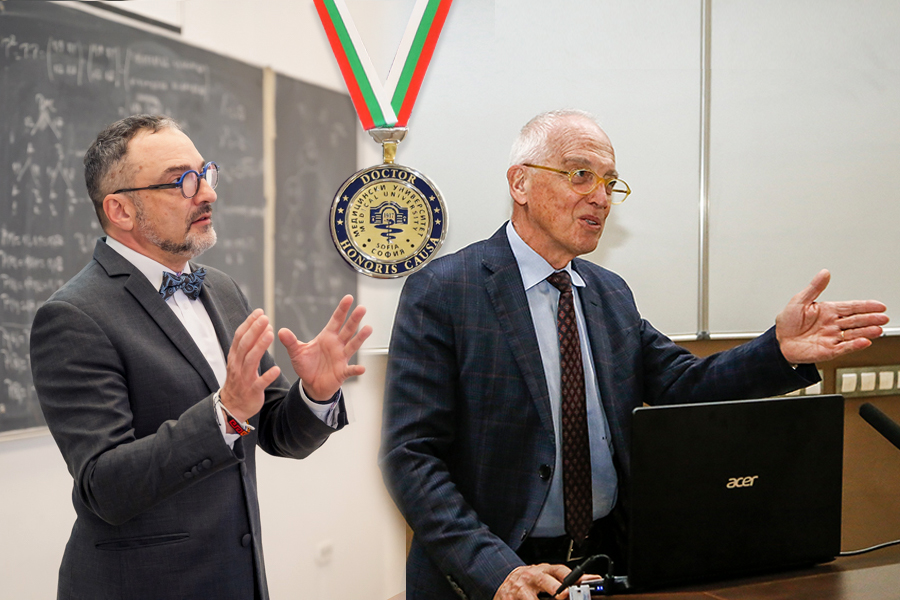 проф. Марчин Чех и проф. Стефано Дел Прато изнасят лекциите си